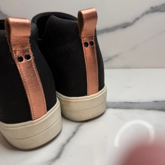 Ryka Wmns Black Faux Leather Vera Fashion Wedge Sneakers Sz 10 Comfort Slip-On - Picture 5 of 8